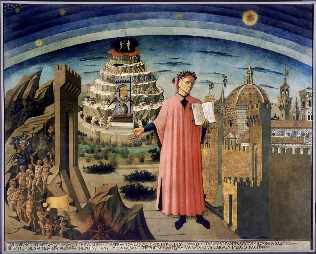 Dante i trzy królestwa, Domenico di Michelino (ok. 1465)